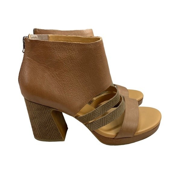 NEW Kork-Ease Hickland Taupe Leather Sandals Booties 11 Open Toe - Picture 2 of 11